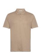 Gabba Duke Linen Polo Ss Beige