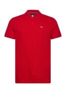 Tjm Slim Placket Polo Ext Tops Polos Short-sleeved Red Tommy Jeans