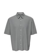 Onsboyy Life Rlx Recy Pleated Ss Shirt Tops Shirts Short-sleeved Grey ...