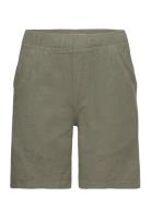 Lindex Shorts Linen Blend Khaki Green