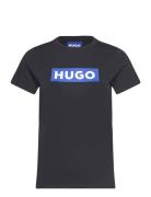 Classic Tee_B Tops T-shirts & Tops Short-sleeved Black HUGO BLUE