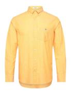 Reg Cotton Linen Shirt Tops Shirts Casual Yellow GANT