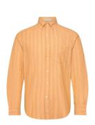 GANT Reg Archive Oxford Stripe Shirt Orange