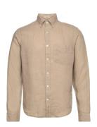 GANT Reg Gmnt Dyed Linen Shirt Beige