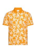 GANT Palm Lei Print Ss Polo Orange