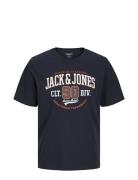 Jack & J S Jjelogo Tee Ss O-Neck 2 Col Aw24 Sn Marinblå