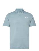 Castore Textured Pique Stripe Polo Blå