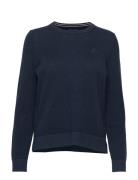 GANT Cotton Pique C-Neck Blå