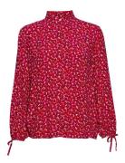 D1. Desert Rose Viscose Shirt Tops Blouses Long-sleeved Red GANT