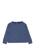 Rib Jersey T-Shirt W. Ls Tops T-shirts Long-sleeved T-shirts Blue Cope...