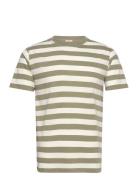 Striped T-Shirt Héritage Tops T-shirts Short-sleeved Khaki Green Armor...