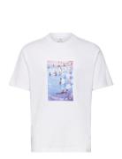 Cotton T-Shirt Printed With Drawing Tops T-shirts Short-sleeved White ...