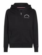 Tommy Hilfiger Roundall Hooded Zip Through Svart