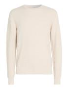 Calvin Klein Waffle Structure Sweater Beige