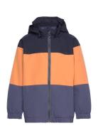 Color Kids Jacket - Colorblock/Striped Marinblå