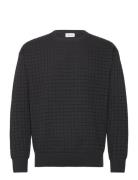 Calvin Klein Check Pattern Sweater Svart