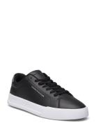 Tommy Hilfiger Th Court Leather Grain Ess Svart