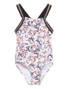 Color Kids Swimsuit W Elastic Straps, Aop Multi/patterned