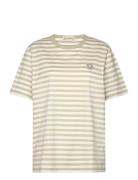 Marimekko Tasaraita Men Ss Khaki Green