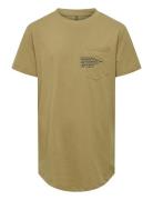 Kobmarinus S/S Tee Print Box Jrs Noos Tops T-shirts Short-sleeved Gree...