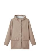 LMTD Nlndry10 Long Rain Jacket Fo Beige