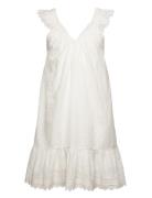 Mango Broderie Anglaise Dress Vit