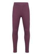 Lindex Leggings Rib Solid Burgundy