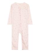 Nightsuit Rib Pyjamas Sie Jumpsuit Pink Fixoni