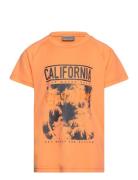 Color Kids T-Shirt W. Print - S/S, Boy Orange