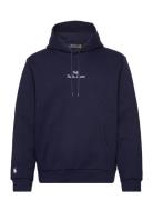 Polo Ralph Lauren Logo Double-Knit Hoodie Marinblå