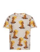 Mini Rodini Unicorn Seahorse Aop Ss Tee Brun