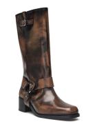 ALOHAS Rocky Brushed Brown Leather Boots Brun