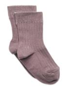 Melton Sock - Rib - All S Lila