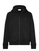 Knowledge Cotton Apparel Badge Zip Hood Sweat - Gots/Vegan Svart