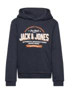 Jack & J S Jjelogo Sweat Hood 2 Col 24/25 Noos Mni Marinblå