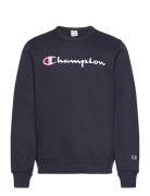 Champion Crewneck Sweatshirt Marinblå