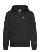 Champion Full Zip Hoodie Sweatshirt Svart