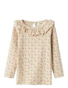 Lil'Atelier Nmfgago Kni Ls Slim Top Lil Beige