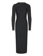 ROTATE Birger Christensen Stretchy Maxi Dress Svart