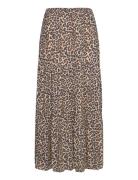 ONLY Carmakoma Carcikka Long Skirt Aop Beige