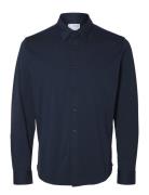 Selected Homme Slhslim-Jersey Shirt Ls Noos Marinblå