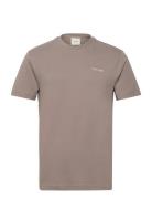 Calvin Klein Micro Logo Interlock T-Shirt Beige