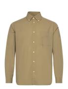 Les Deux Kent Light Oxford Shirt Khaki Green