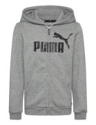 PUMA Ess Big Logo Fz Hoodie Fl B Grå