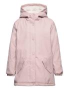 Mango Hooded Water-Repellent Parka Rosa