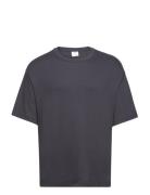 Mango 100% Cotton Relaxed-Fit T-Shirt Marinblå