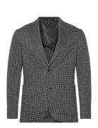 Mango Slim-Fit Micro-Houndstooth Jacket Grå