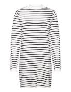 Mango Striped Jersey Dress Vit