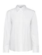 Mango Regular Cotton Lyocell-Blend Shirt Vit