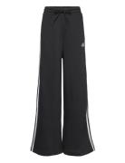 Adidas Sportswear Essentials 3-Stripes Fleece Wide Pant Svart